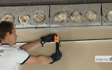 Installing a drop ceiling using a laser