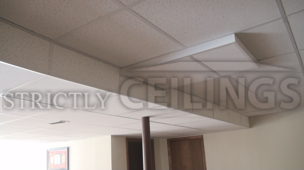 Suspended Ceiling Drops, Drop Ceiling Under Ductwork