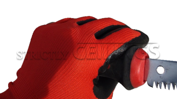 Grease Monkey L Nitrile Coated Red Gloves - Miller Industrial