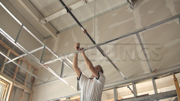 Drywall Suspended Grid Showroom Drywall Suspended Ceiling