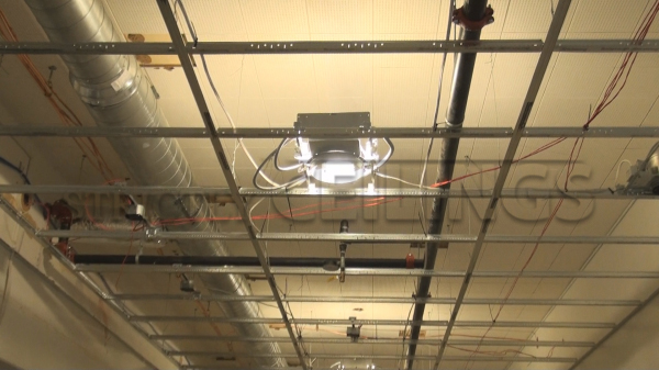 Drywall Suspended Ceiling Grid Systems, Mounting Light Fixture On Drywall